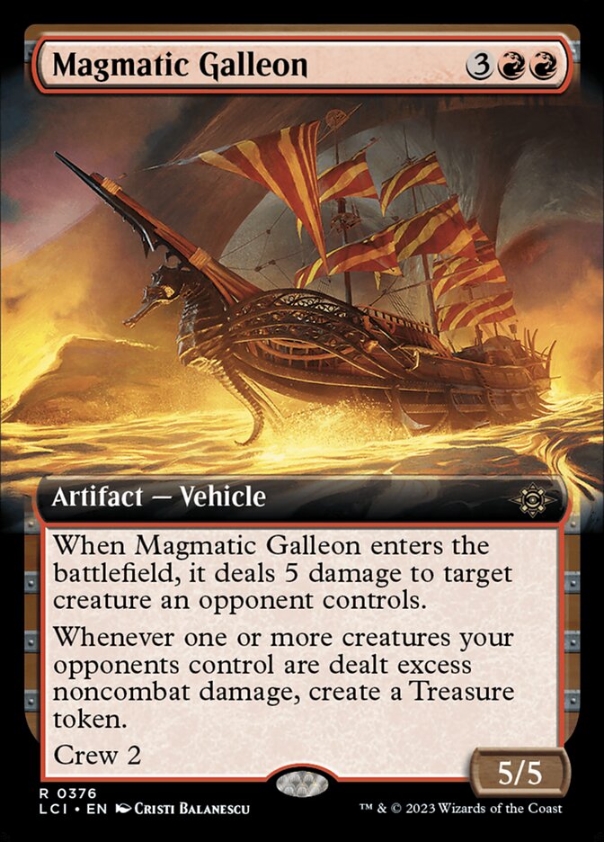 Magmatic Galleon 376/291 (The Lost Caverns of Ixalan)  - Extended Art | Good Games Adelaide SA