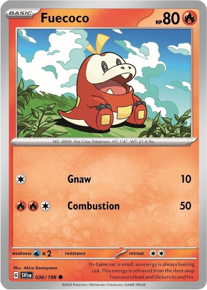 Fuecoco Mirage Holo 036/198 (Miscellaneous Cards & Products)  - Holofoil | Good Games Adelaide SA