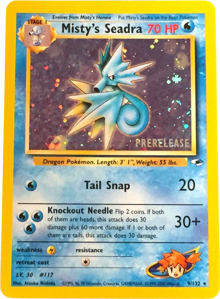 Misty's Seadra Prerelease 009/132 (WoTC Promo)  - Holofoil | Good Games Adelaide SA