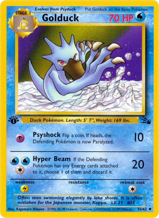 Golduck 35/62 (Fossil)  - 1st Edition | Good Games Adelaide SA