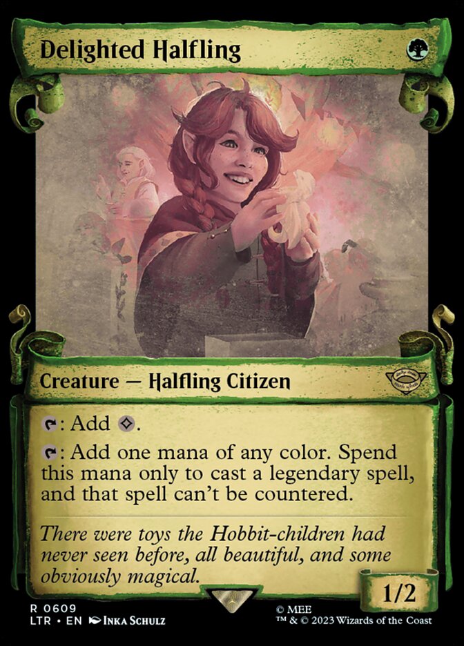 Delighted Halfling 609 (Universes Beyond: The Lord of the Rings: Tales of Middle-earth)  - Showcase Scroll | Good Games Adelaide SA