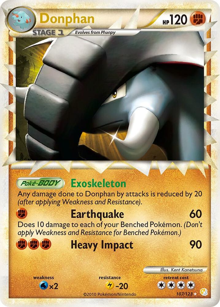 Donphan Prime 107/123 (HeartGold SoulSilver)  - Holofoil | Good Games Adelaide SA