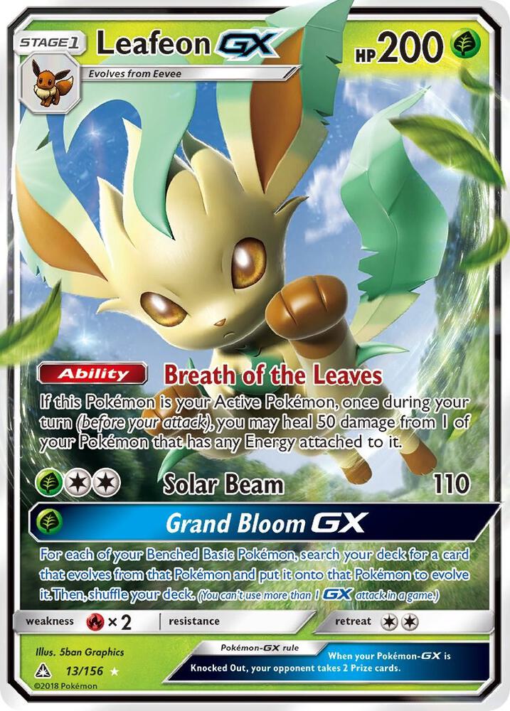 Leafeon GX 13/156 (SM - Ultra Prism)  - Holofoil | Good Games Adelaide SA