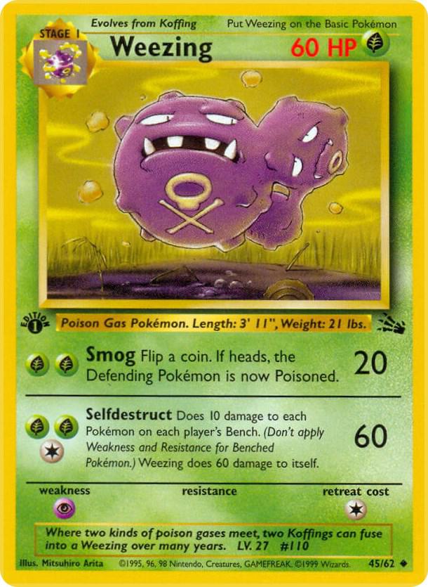 Weezing 45/62 (Fossil)  - 1st Edition | Good Games Adelaide SA