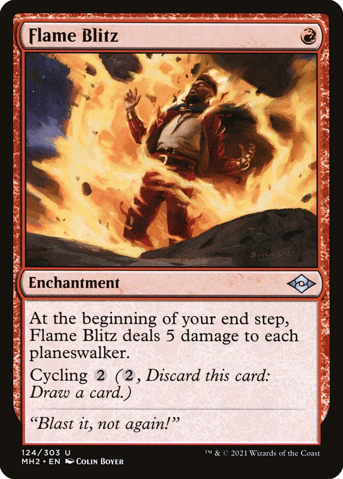 Flame Blitz 124 (Modern Horizons 2)  - Foil | Good Games Adelaide SA