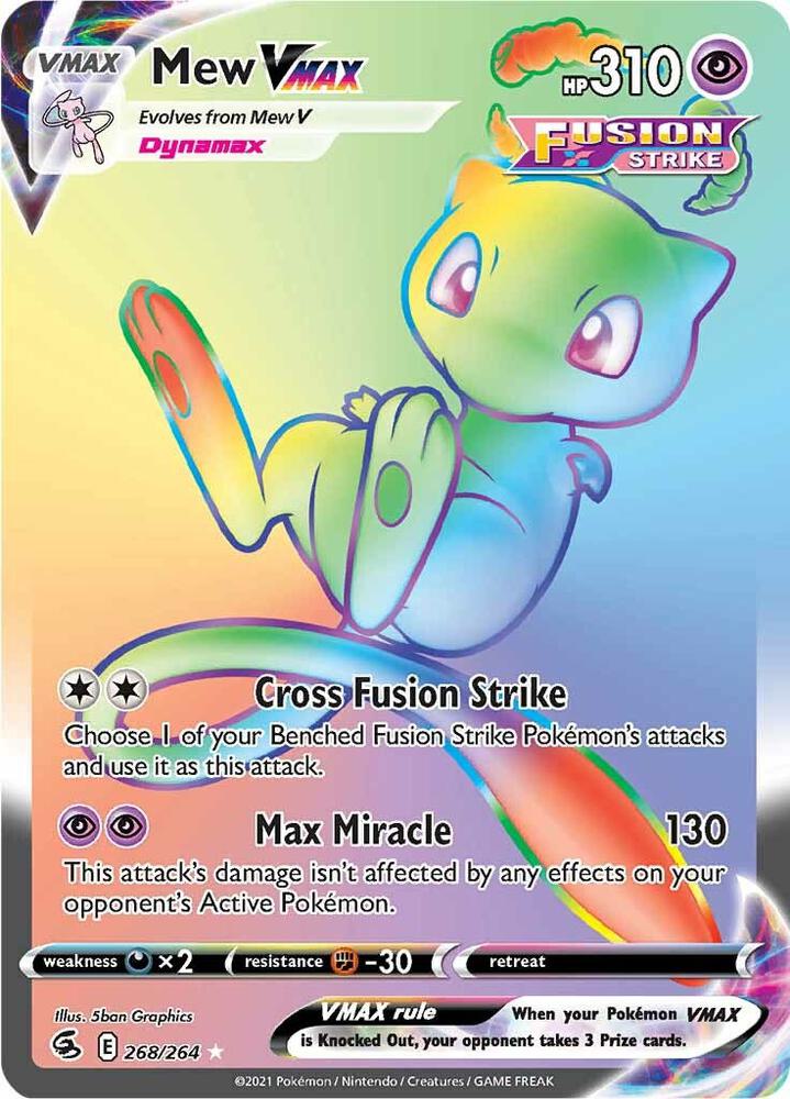 Mew VMAX Secret 268/264 (SWSH08: Fusion Strike)  - Holofoil | Good Games Adelaide SA