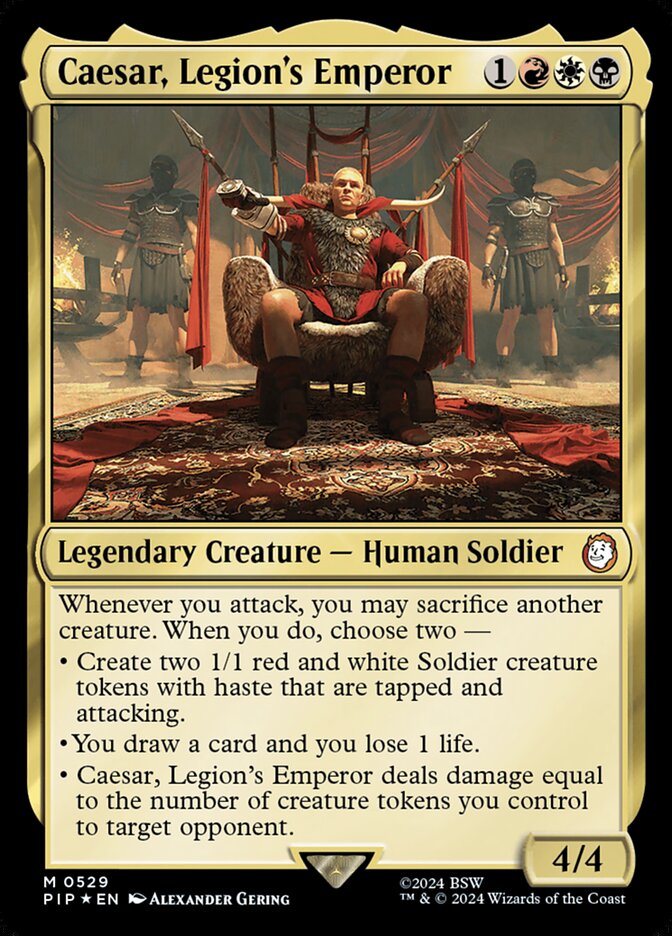 Caesar, Legion's Emperor 529 (Universes Beyond: Fallout)  - Foil | Good Games Adelaide SA