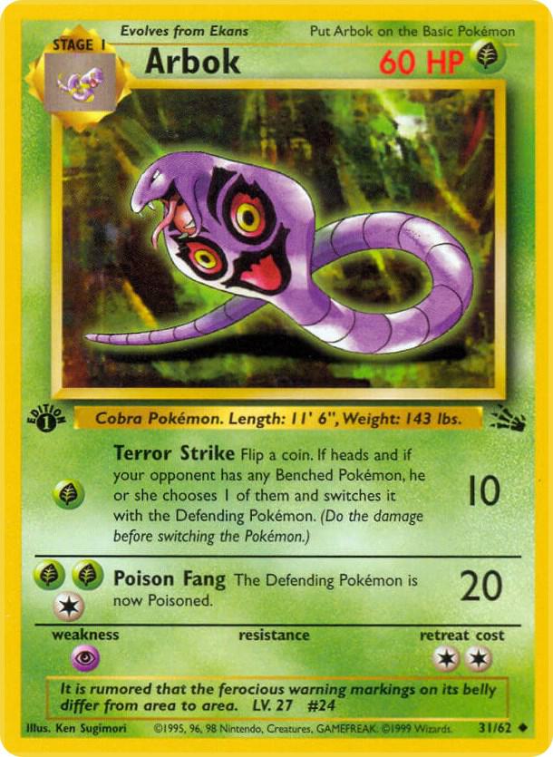 Arbok 31/62 (Fossil)  - 1st Edition | Good Games Adelaide SA