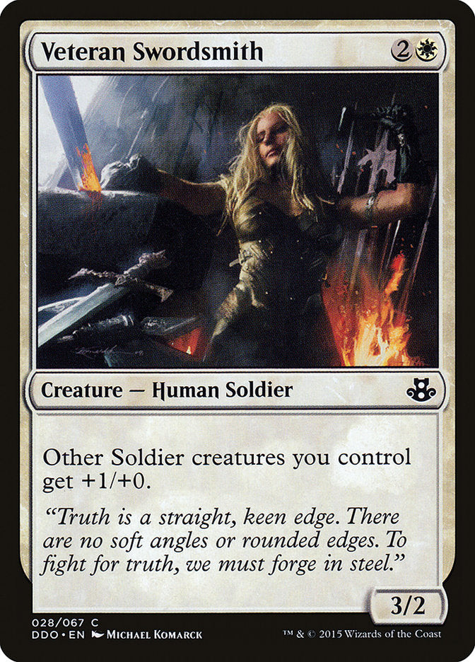 Veteran Swordsmith 28 (Duel Decks: Elspeth vs. Kiora)  | Good Games Adelaide SA