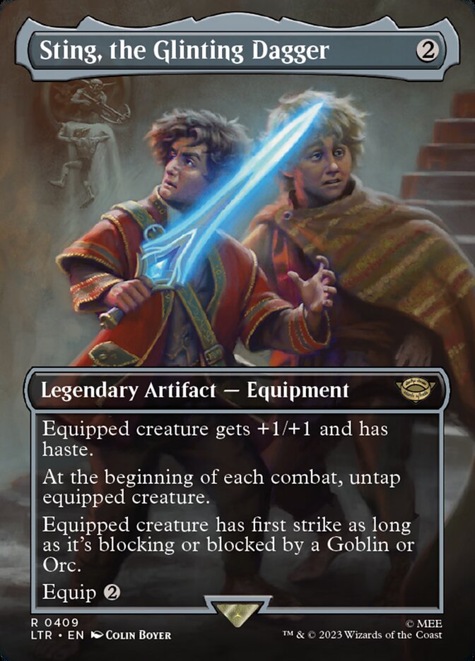 Sting, the Glinting Dagger 409 (Universes Beyond: The Lord of the Rings: Tales of Middle-earth)  - Borderless | Good Games Adelaide SA