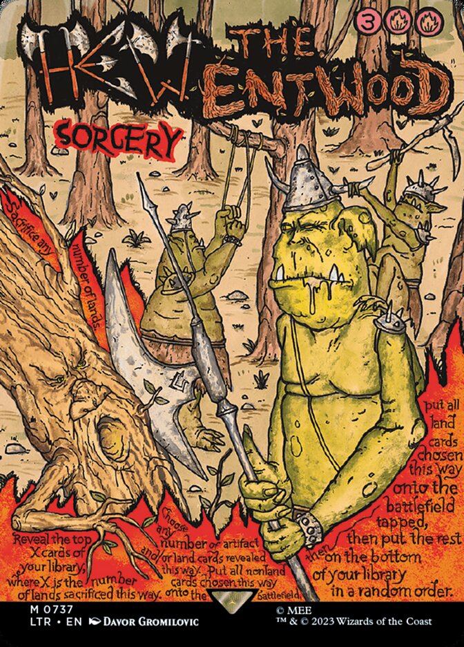 Hew the Entwood 737 (Universes Beyond: The Lord of the Rings: Tales of Middle-earth)  - Borderless Poster Foil | Good Games Adelaide SA