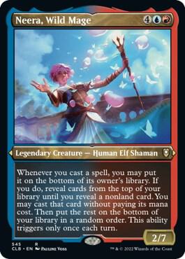 Neera Wild Mage Foil Etched 545 (Commander Legends: Battle for Baldur's Gate)  - Foil | Good Games Adelaide SA