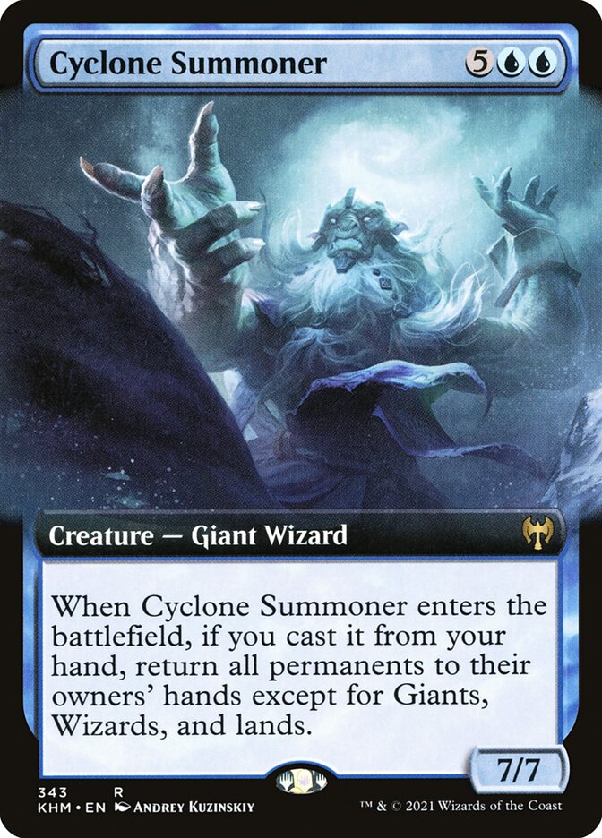 Cyclone Summoner 343 (Kaldheim)  - Extended Art Foil | Good Games Adelaide SA