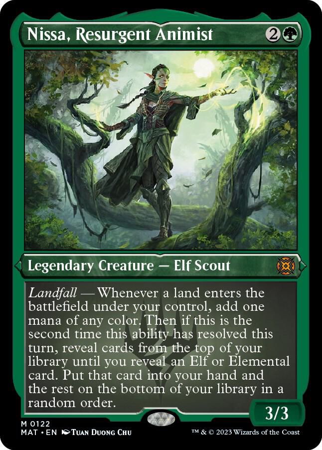 Nissa, Resurgent Animist 122 (March of the Machine: The Aftermath)  - Etched Foil | Good Games Adelaide SA