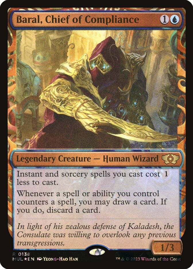 Baral, Chief of Compliance 138 (March of the Machine: Multiverse Legends)  - Showcase Halo Foil | Good Games Adelaide SA
