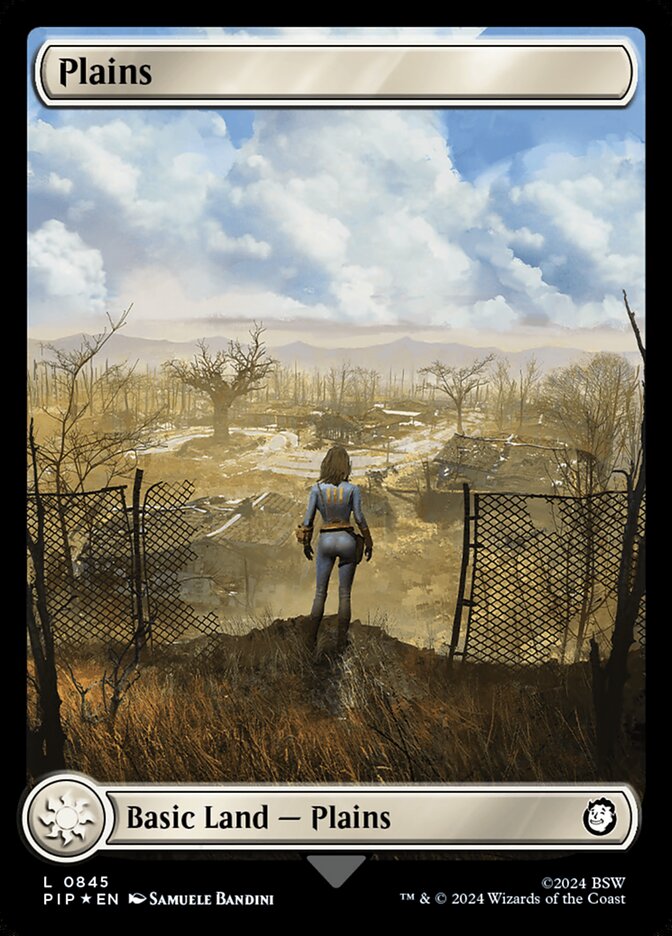Plains 845 (Universes Beyond: Fallout)  - Foil | Good Games Adelaide SA