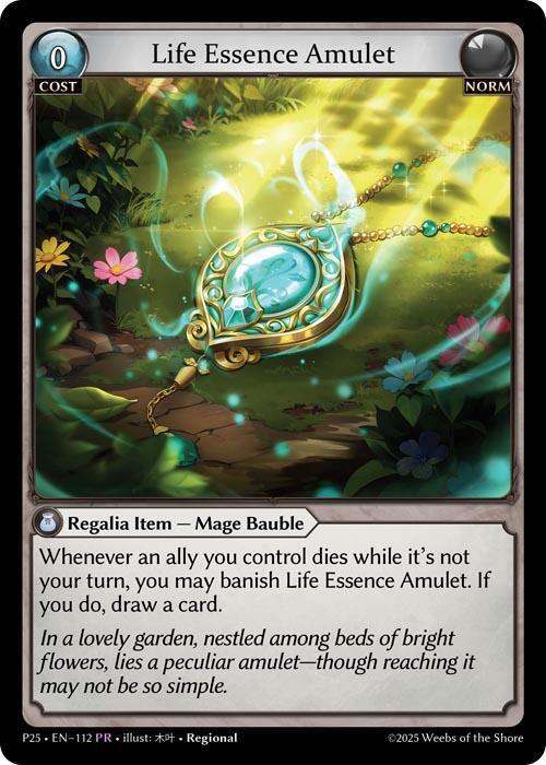 Life Essence Amulet 112 112 (Promotional Cards)  - Foil | Good Games Adelaide SA