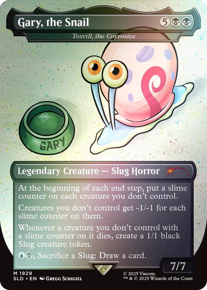 Gary the Snail Toxrill the Corrosive Rainbow Foil 1929 (Secret Lair Drop Series)  - Foil | Good Games Adelaide SA