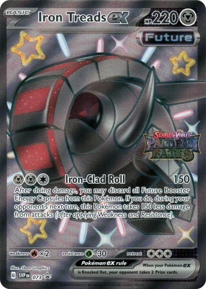 Iron Treads ex 073 Paldean Fates Stamped 073 (Miscellaneous Cards & Products)  - Holofoil | Good Games Adelaide SA