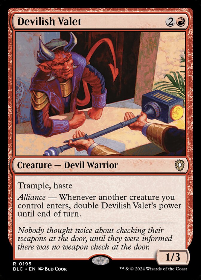 Devilish Valet 195 (Commander: Bloomburrow)  | Good Games Adelaide SA