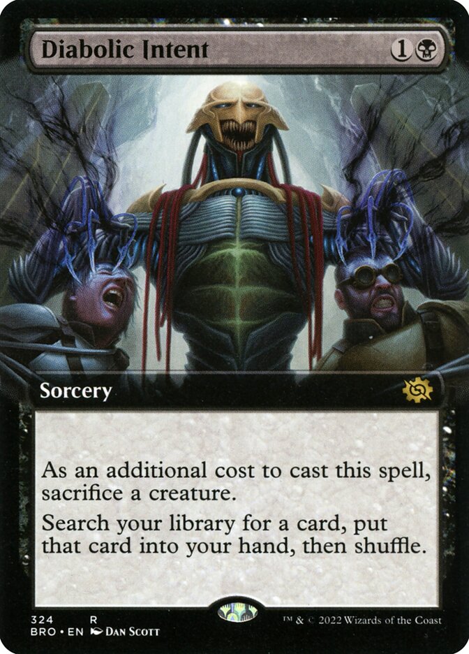 Diabolic Intent Extended Art 324 (The Brothers' War)  - Foil | Good Games Adelaide SA