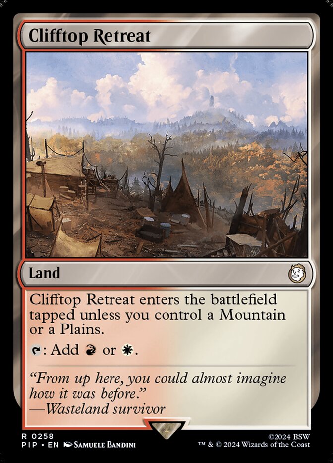 Clifftop Retreat 258 (Universes Beyond: Fallout)  - Foil | Good Games Adelaide SA