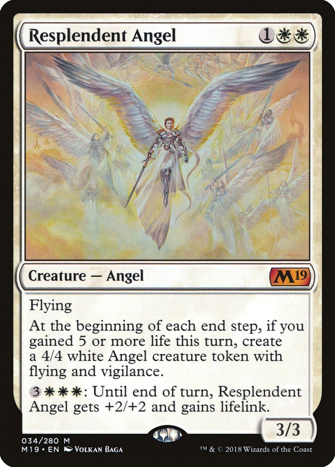 Resplendent Angel 34 (Core Set 2019)  - Foil | Good Games Adelaide SA
