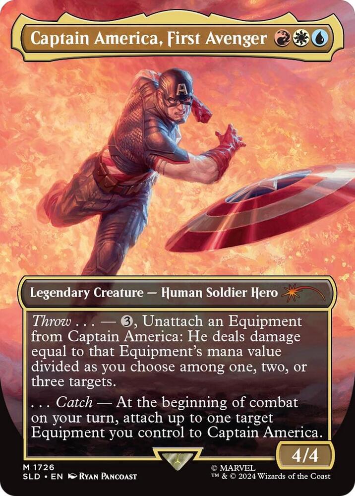 Captain America First Avenger Rainbow Foil 1726 (Secret Lair Drop Series)  - Foil | Good Games Adelaide SA