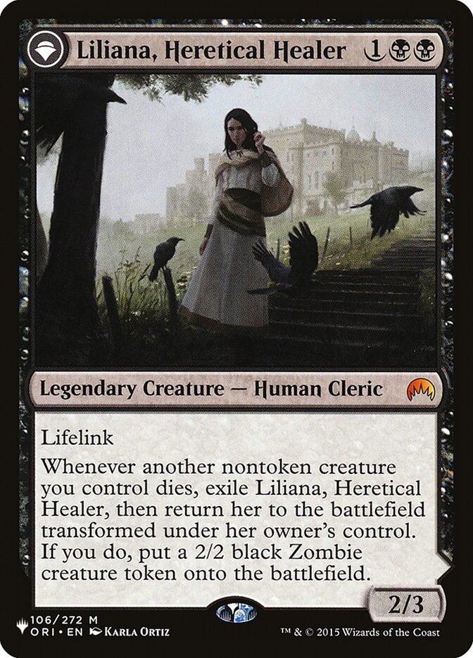 Liliana, Heretical Healer // Liliana, Defiant Necromancer 106 (The List Reprints)  | Good Games Adelaide SA