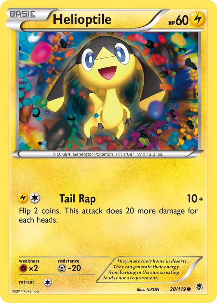 Helioptile 28 28/119 (XY - Phantom Forces)  | Good Games Adelaide SA