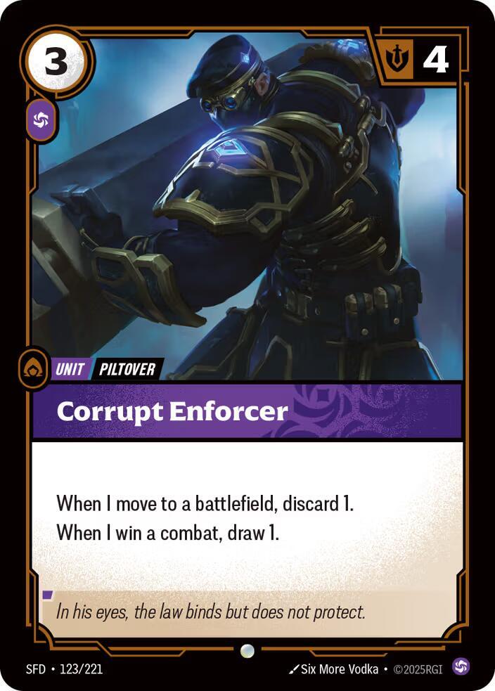 Corrupt Enforcer 123/221 (Spiritforged)  | Good Games Adelaide SA