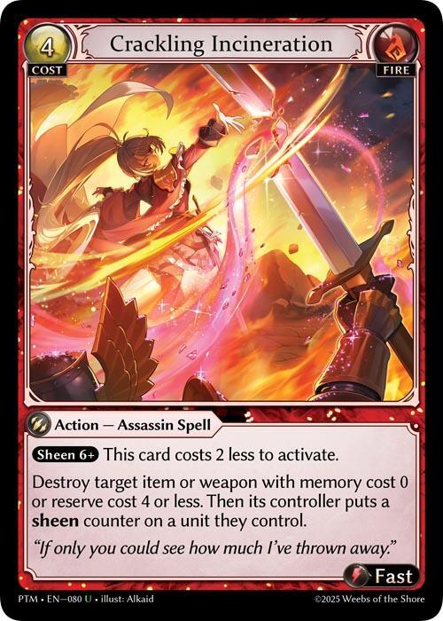Crackling Incineration Curio Foil 080 (Phantom Monarchs)  - Foil | Good Games Adelaide SA