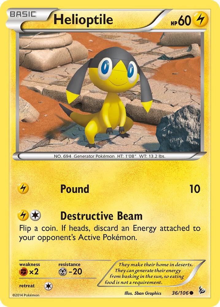 Helioptile 36/106 (XY - Flashfire)  | Good Games Adelaide SA