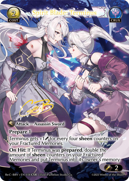 Spirit Blade Terminus CSR 038 (Merlin Re: Collection, Brilliant Vestige)  - Foil | Good Games Adelaide SA