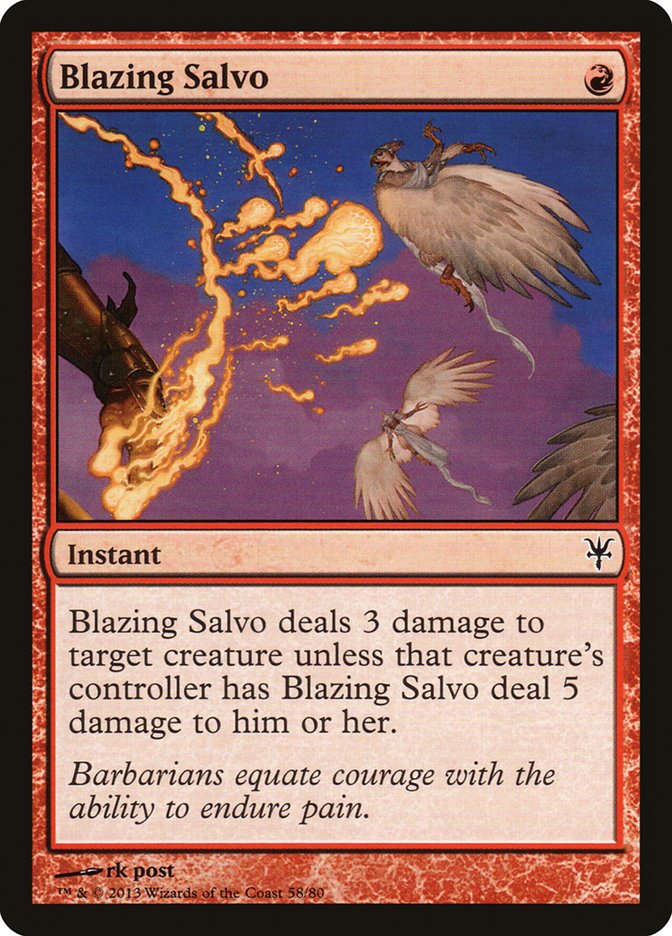 Blazing Salvo 58 (Duel Decks: Sorin vs. Tibalt)  | Good Games Adelaide SA
