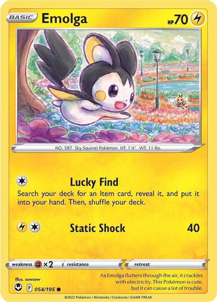 Emolga 054/195 (SWSH12: Silver Tempest)  | Good Games Adelaide SA