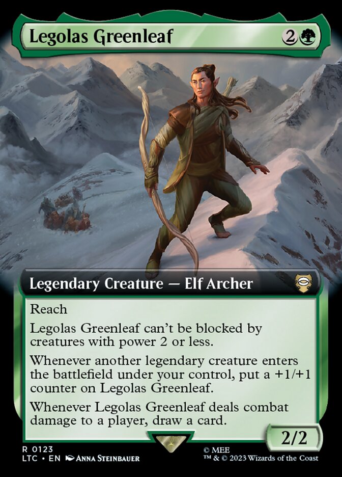 Legolas Greenleaf 123 (Commander: The Lord of the Rings: Tales of Middle-earth)  - Extended Art | Good Games Adelaide SA