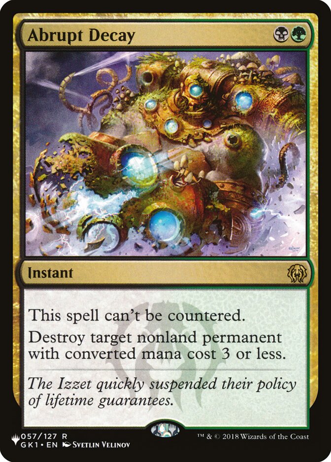 Abrupt Decay 057/127 (The List Reprints)  | Good Games Adelaide SA