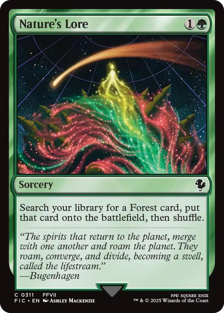Natures Lore  311 (Commander: FINAL FANTASY)  - Foil | Good Games Adelaide SA