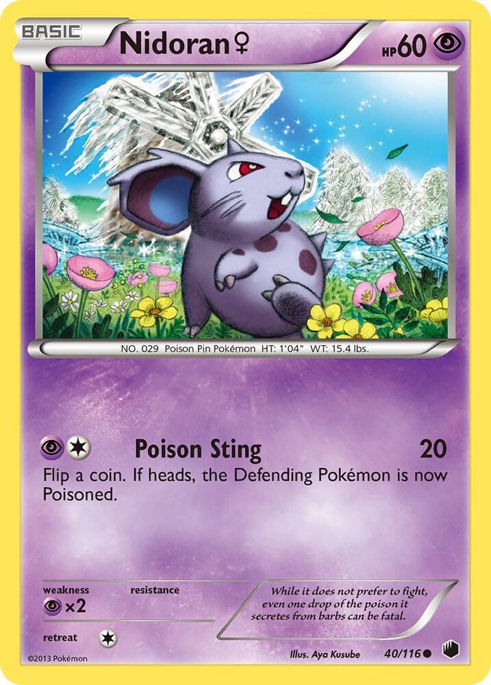 Nidoran F 40/116 (Plasma Freeze)  - Reverse Holofoil | Good Games Adelaide SA