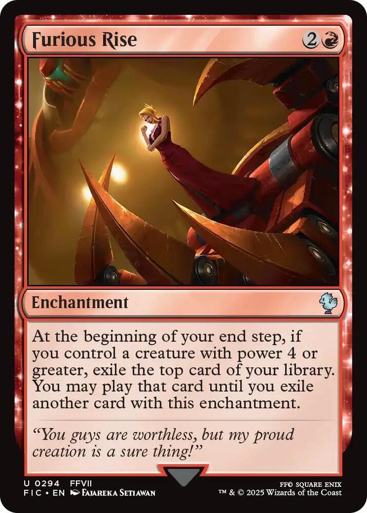 Furious Rise 294 (Commander: FINAL FANTASY)  - Foil | Good Games Adelaide SA