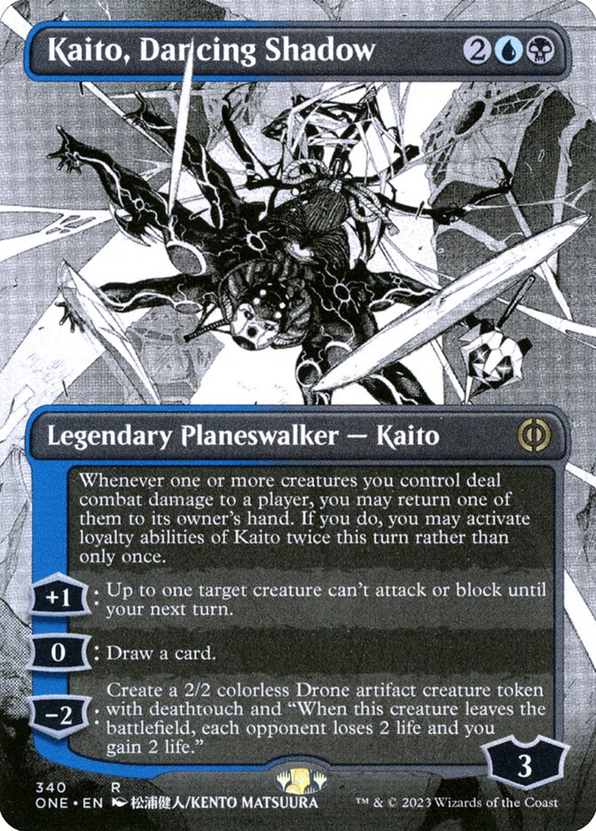 Kaito Dancing Shadow Borderless 340 (Phyrexia: All Will Be One)  - Borderless | Good Games Adelaide SA