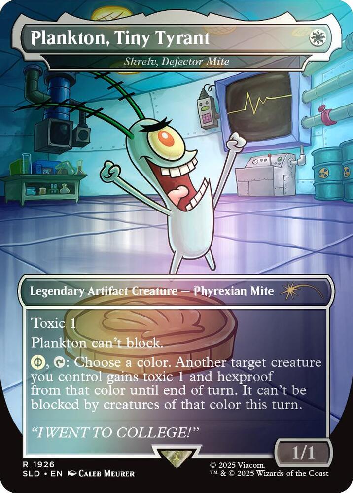 Plankton Tiny Tyrant Skrelv Defector Mite Rainbow Foil 1926 (Secret Lair Drop Series)  - Foil | Good Games Adelaide SA