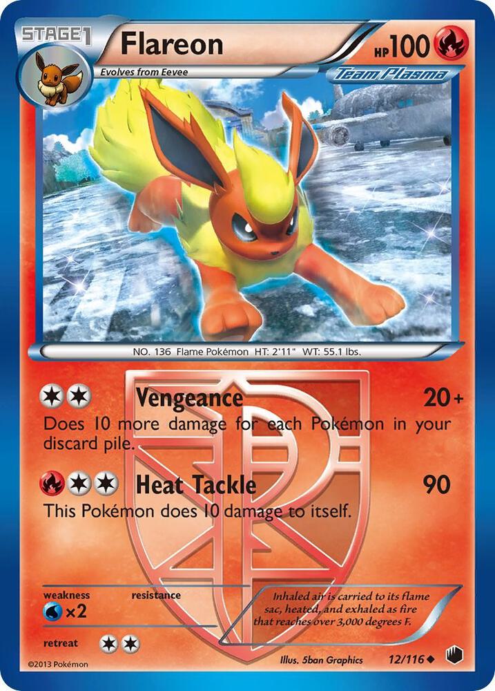 Flareon Team Plasma 12/116 (Plasma Freeze)  - Reverse Holofoil | Good Games Adelaide SA