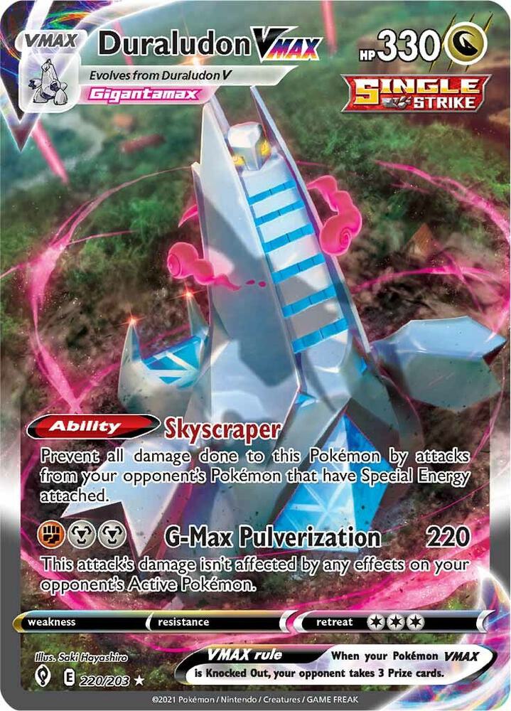 Duraludon VMAX Alternate Art Secret 220/203 (SWSH07: Evolving Skies)  - Holofoil | Good Games Adelaide SA