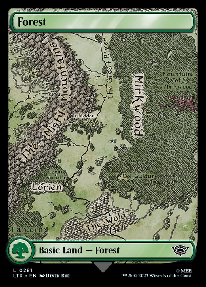 Forest 281 (Universes Beyond: The Lord of the Rings: Tales of Middle-earth)  - Full Art | Good Games Adelaide SA