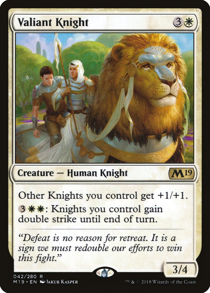 Valiant Knight 42 (Core Set 2019)  - Foil | Good Games Adelaide SA