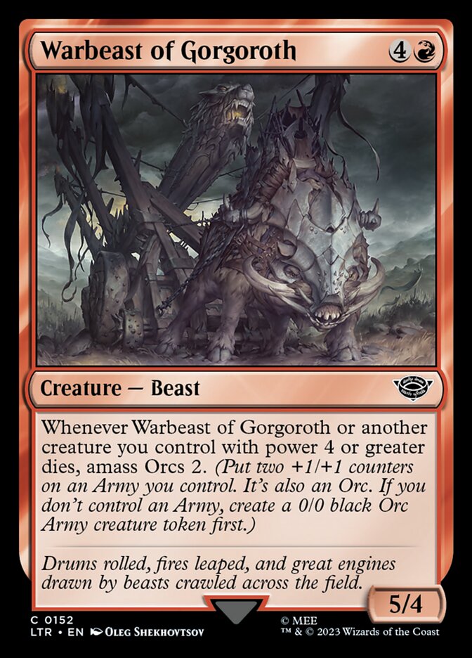 Warbeast of Gorgoroth 152 (Universes Beyond: The Lord of the Rings: Tales of Middle-earth)  - Foil | Good Games Adelaide SA