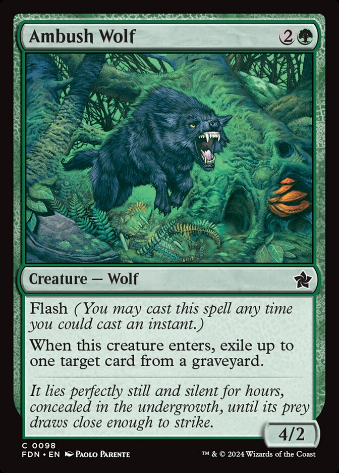 Ambush Wolf 98 (Foundations)  - Foil | Good Games Adelaide SA
