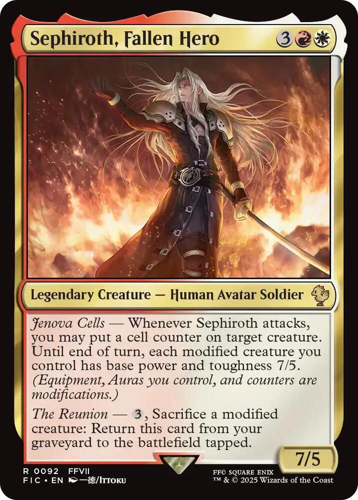 Sephiroth Fallen Hero 92 (Commander: FINAL FANTASY)  - Foil | Good Games Adelaide SA